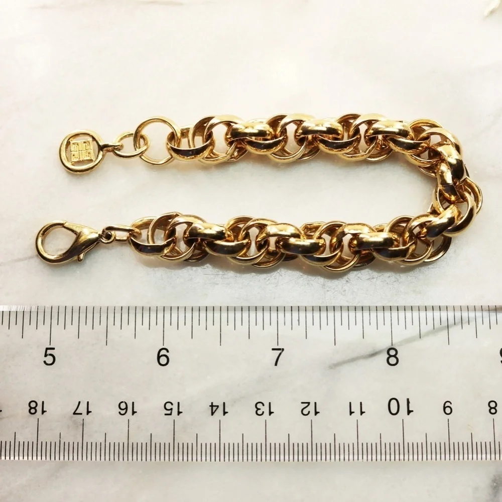 ⚜️ Vintage GIVENCHY Gold Logo Bracelet